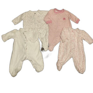 Girl Infant Sleepers 3 month (4 pcs)